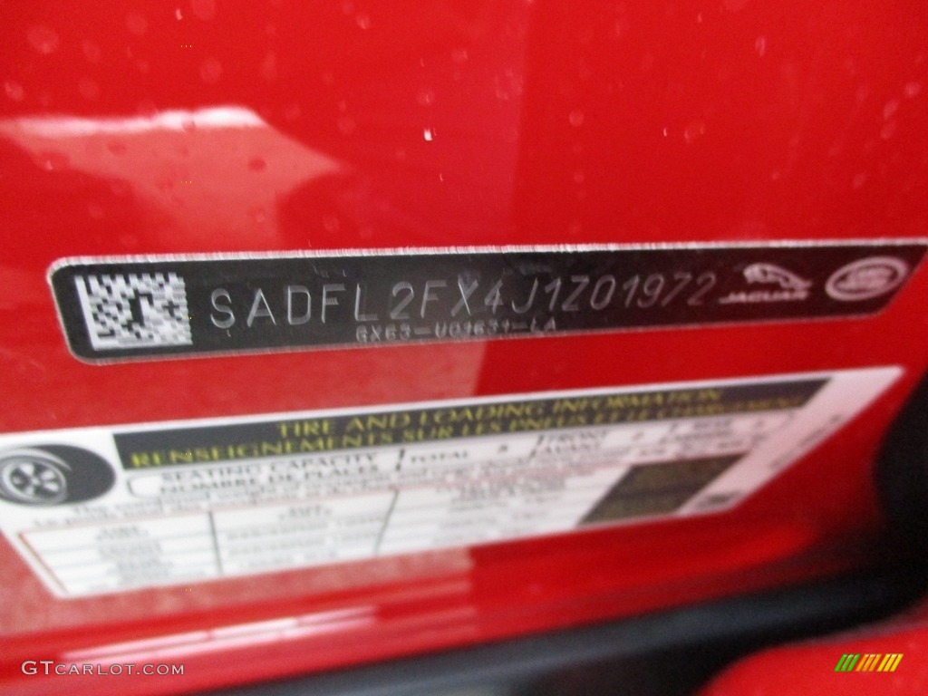 2018 Jaguar E-PACE First Edition Info Tag Photo #125207158