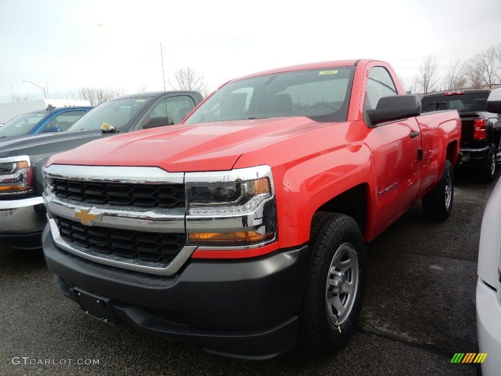 2018 Silverado 1500 WT Regular Cab - Red Hot / Dark Ash/Jet Black photo #1