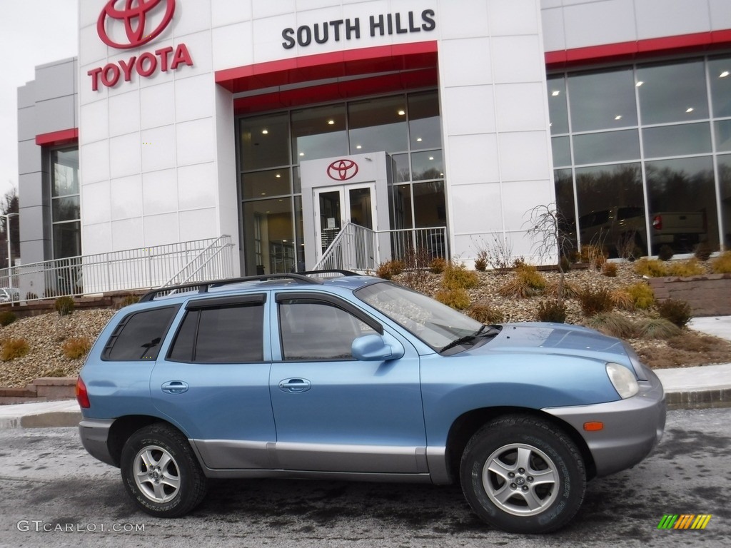 2003 Santa Fe GLS 4WD - Arctic Blue / Gray photo #2