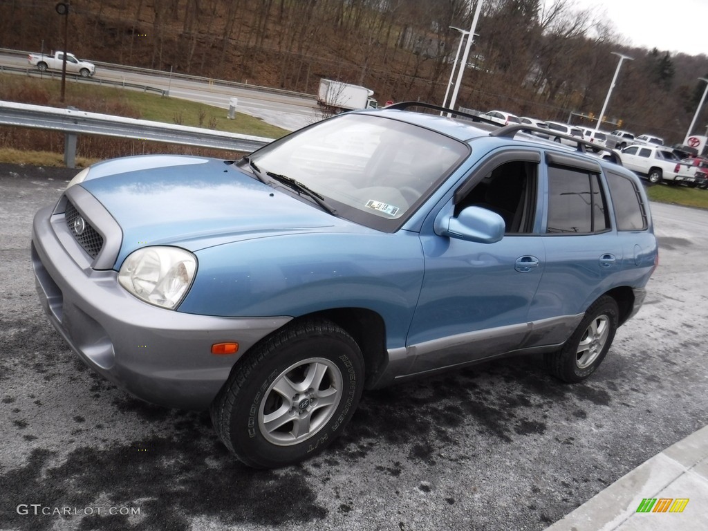 2003 Santa Fe GLS 4WD - Arctic Blue / Gray photo #5