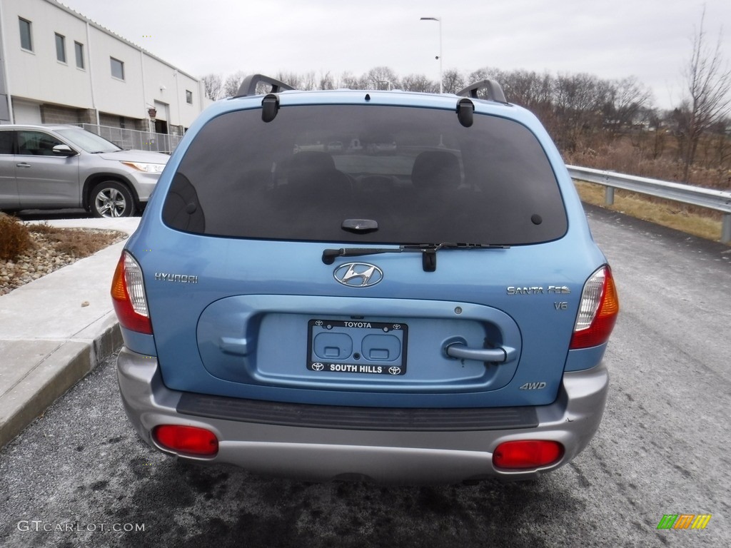 2003 Santa Fe GLS 4WD - Arctic Blue / Gray photo #7