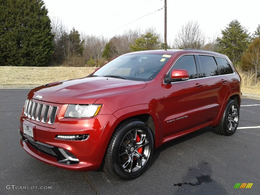 2012 Grand Cherokee SRT8 4x4 - Deep Cherry Red Crystal Pearl / SRT Black photo #2