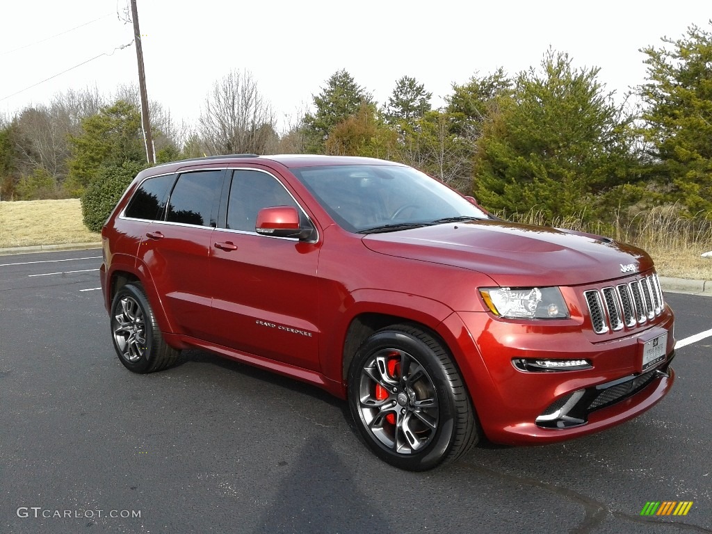 2012 Grand Cherokee SRT8 4x4 - Deep Cherry Red Crystal Pearl / SRT Black photo #4