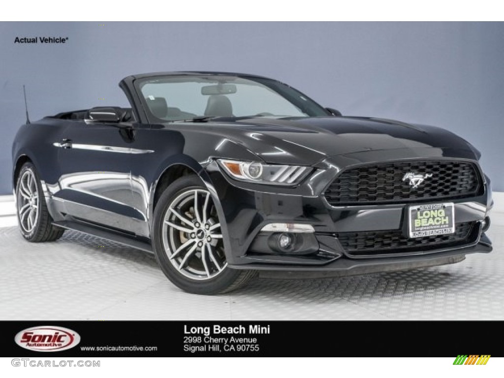 2016 Mustang EcoBoost Premium Convertible - Shadow Black / Ebony photo #1