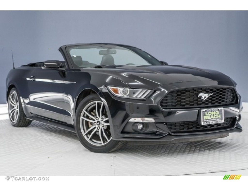 2016 Mustang EcoBoost Premium Convertible - Shadow Black / Ebony photo #12