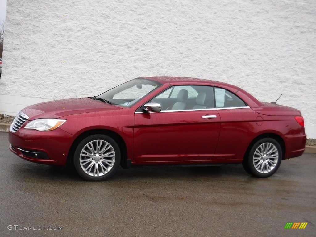 2012 200 Limited Convertible - Deep Cherry Red Crystal Pearl Coat / Black/Light Frost photo #4
