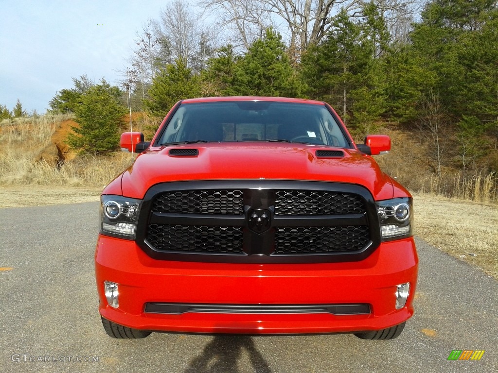 2018 1500 Night Crew Cab 4x4 - Flame Red / Black photo #3