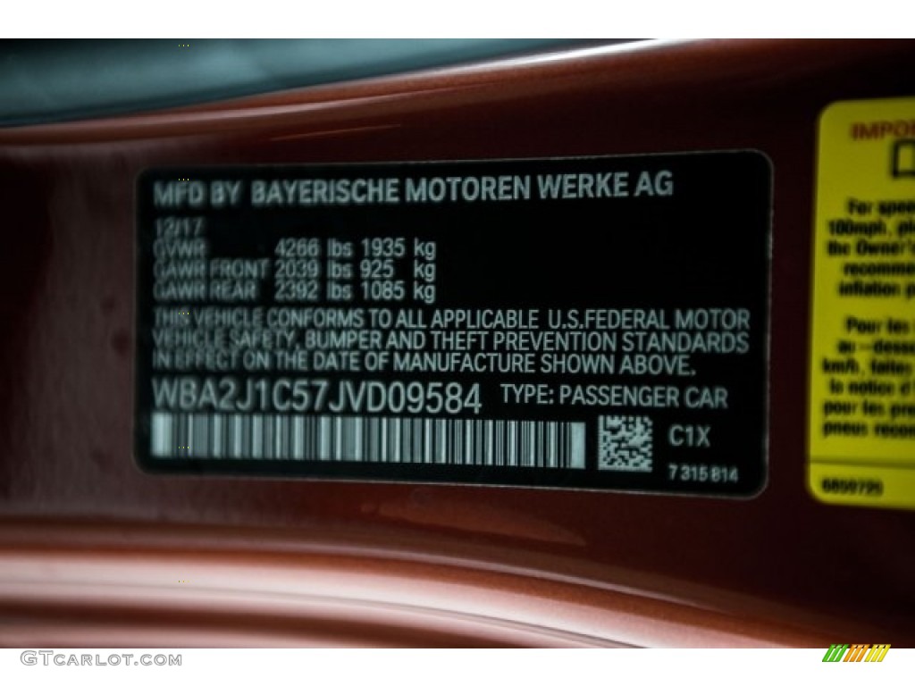 2018 BMW 2 Series 230i Coupe Color Code Photos