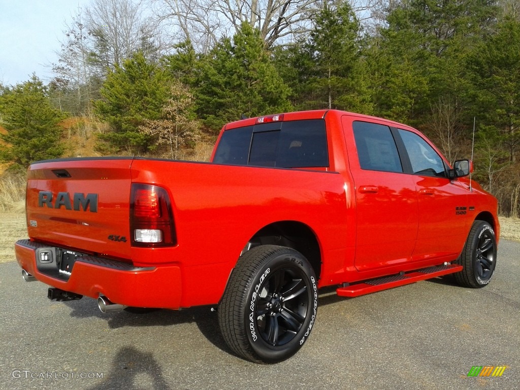 2018 1500 Night Crew Cab 4x4 - Flame Red / Black photo #6