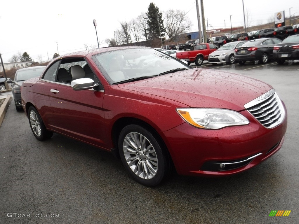 2012 200 Limited Convertible - Deep Cherry Red Crystal Pearl Coat / Black/Light Frost photo #8