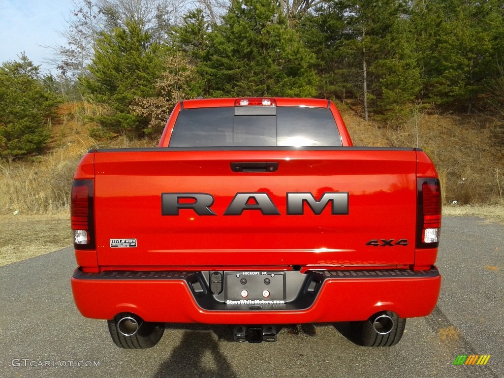2018 1500 Night Crew Cab 4x4 - Flame Red / Black photo #7