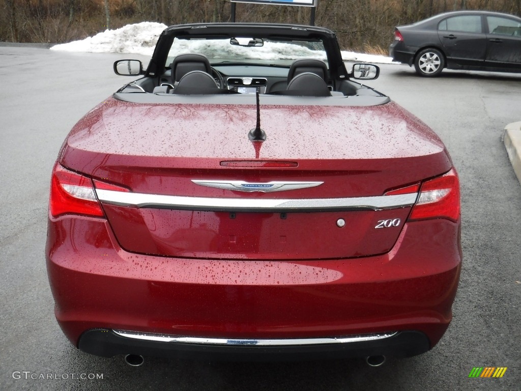 2012 200 Limited Convertible - Deep Cherry Red Crystal Pearl Coat / Black/Light Frost photo #13