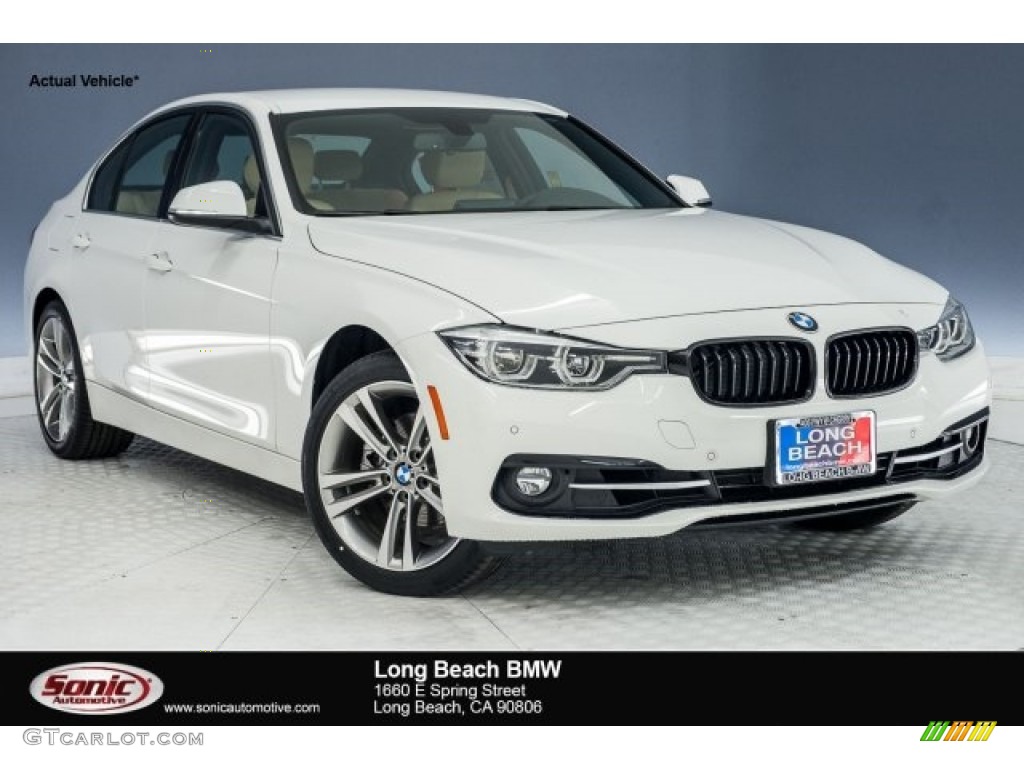 2018 3 Series 330i Sedan - Alpine White / Venetian Beige photo #1