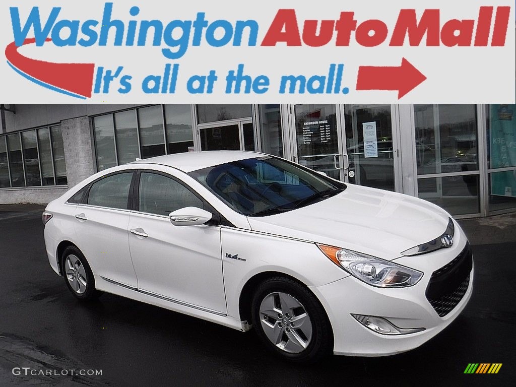 2012 Sonata Hybrid - Porcelain White Pearl / Camel photo #1