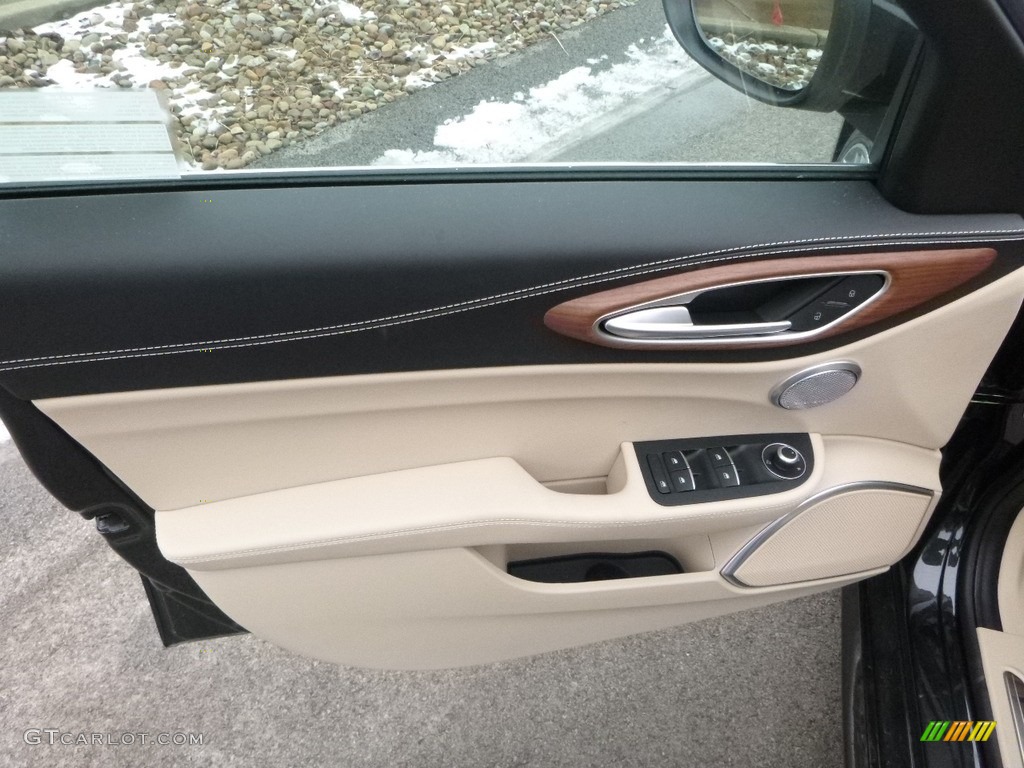 2018 Alfa Romeo Giulia Ti AWD Black/Tan Door Panel Photo #125223829