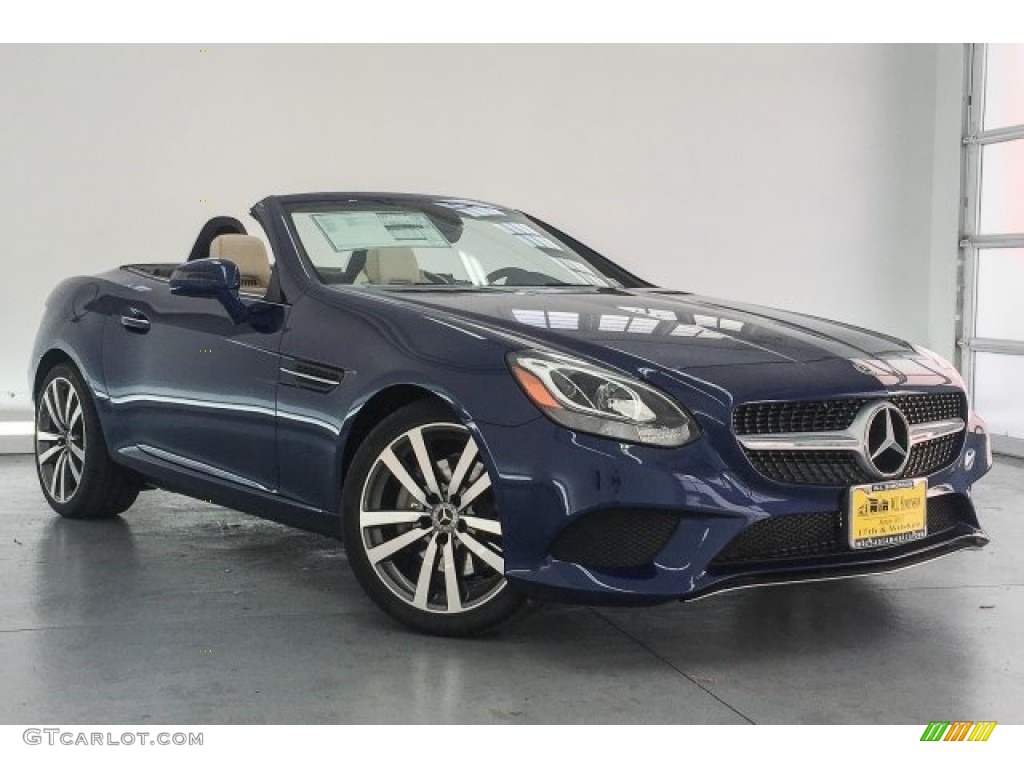 Brilliant Blue Metallic 2018 Mercedes-Benz SLC 300 Roadster Exterior Photo #125224081