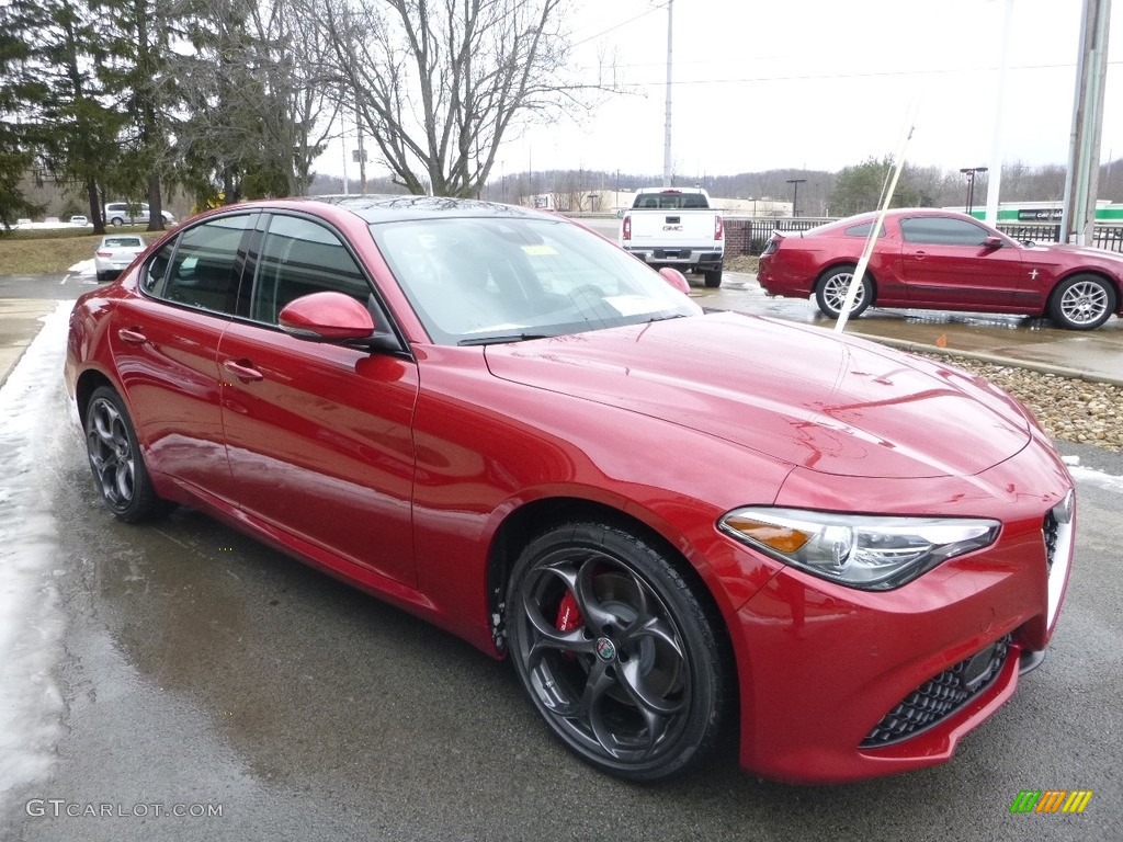 Rosso (Red) Competizione Tri-Coat 2018 Alfa Romeo Giulia Ti AWD Exterior Photo #125225245