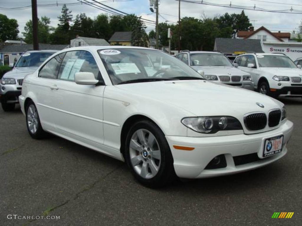 2006 3 Series 325i Coupe - Alpine White / Black photo #2