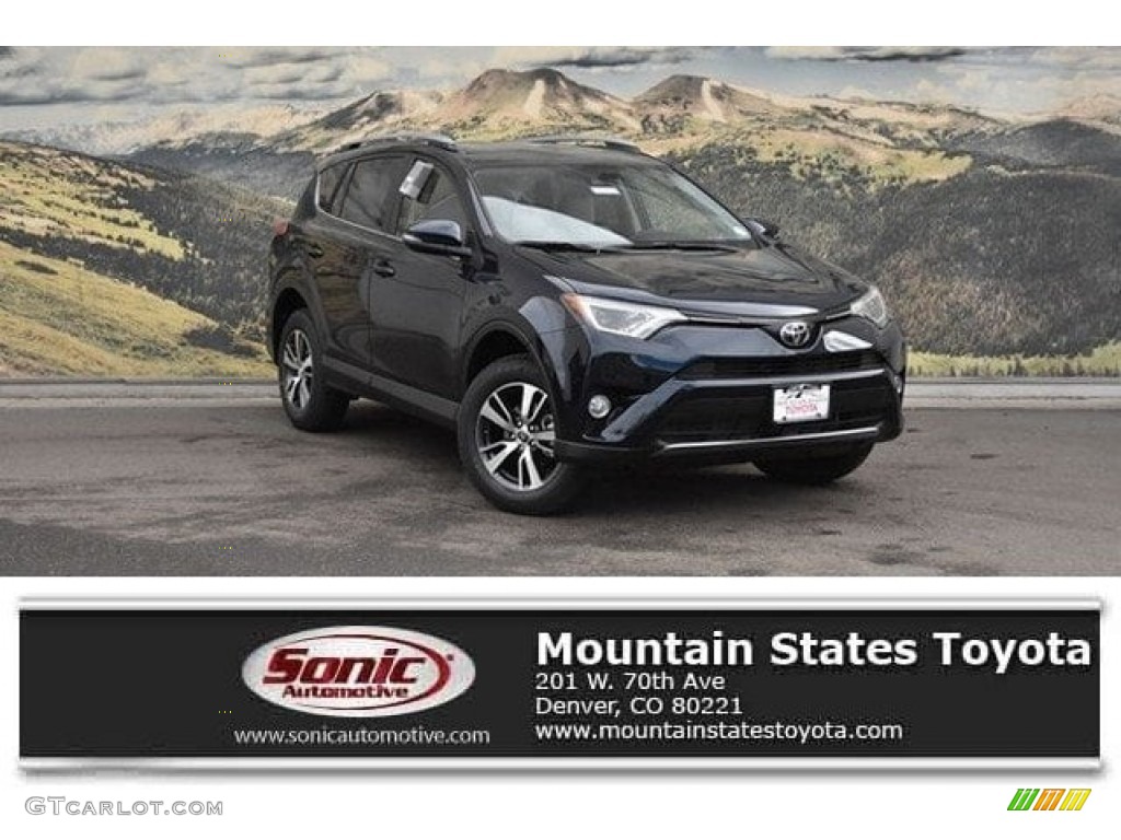 2018 RAV4 XLE - Galactic Aqua Mica / Black photo #1