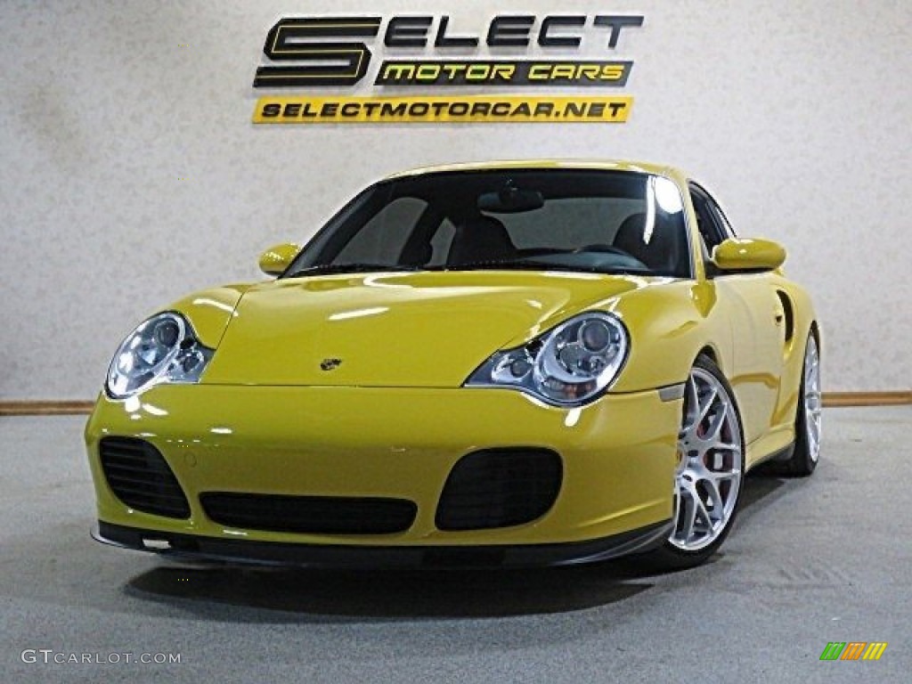 2002 911 Turbo Coupe - Speed Yellow / Black photo #1