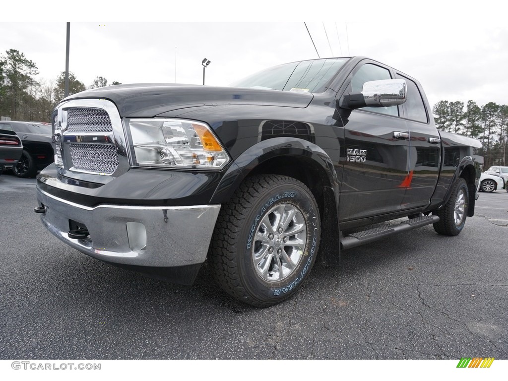 2018 1500 Harvest Edition Quad Cab - Brilliant Black Crystal Pearl / Black/Diesel Gray photo #3