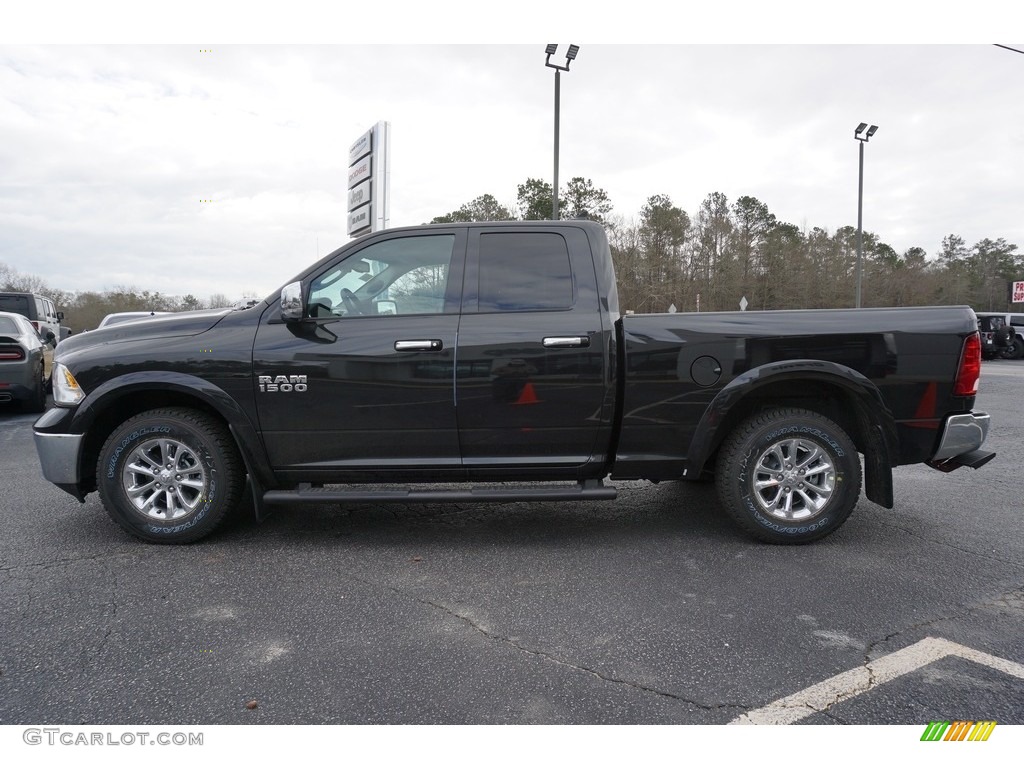 2018 1500 Harvest Edition Quad Cab - Brilliant Black Crystal Pearl / Black/Diesel Gray photo #4