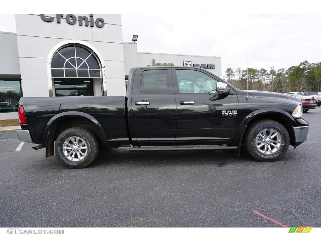 2018 1500 Harvest Edition Quad Cab - Brilliant Black Crystal Pearl / Black/Diesel Gray photo #8