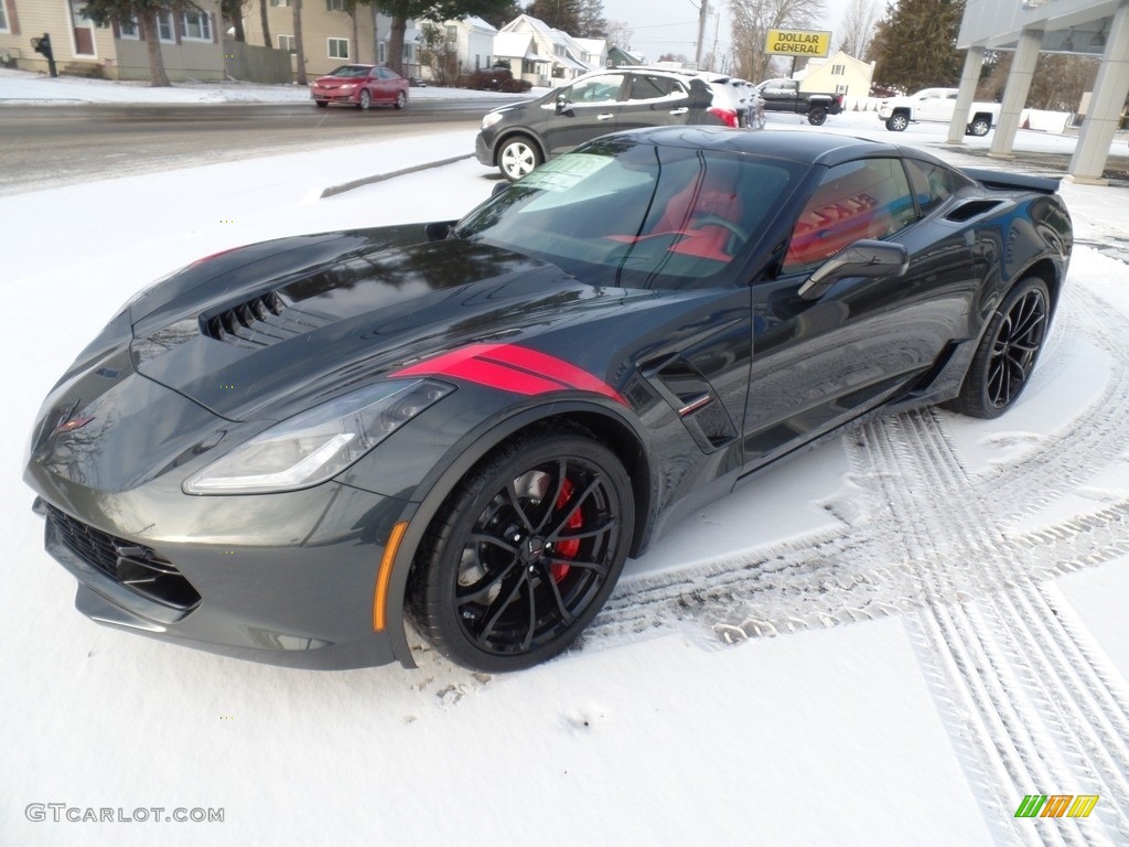 Watkins Glen Gray Metallic 2018 Chevrolet Corvette Grand Sport Coupe Exterior Photo #125235524