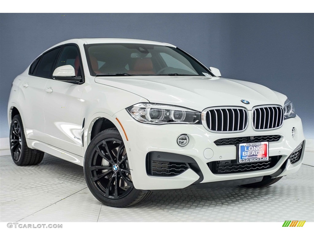 2018 X6 xDrive50i - Alpine White / Coral Red/Black photo #11