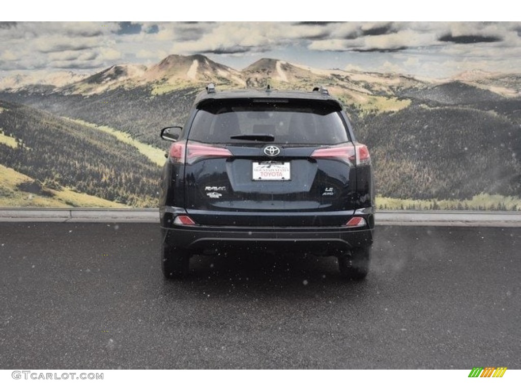 2018 RAV4 LE - Galactic Aqua Mica / Black photo #4