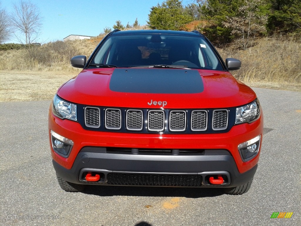2018 Compass Trailhawk 4x4 - Redline Pearl / Black/Ruby Red photo #3