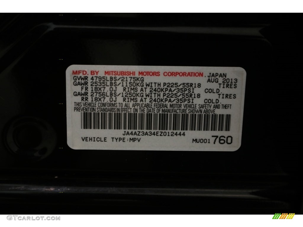 2014 Outlander SE S-AWC - Labrador Black Pearl / Black photo #22