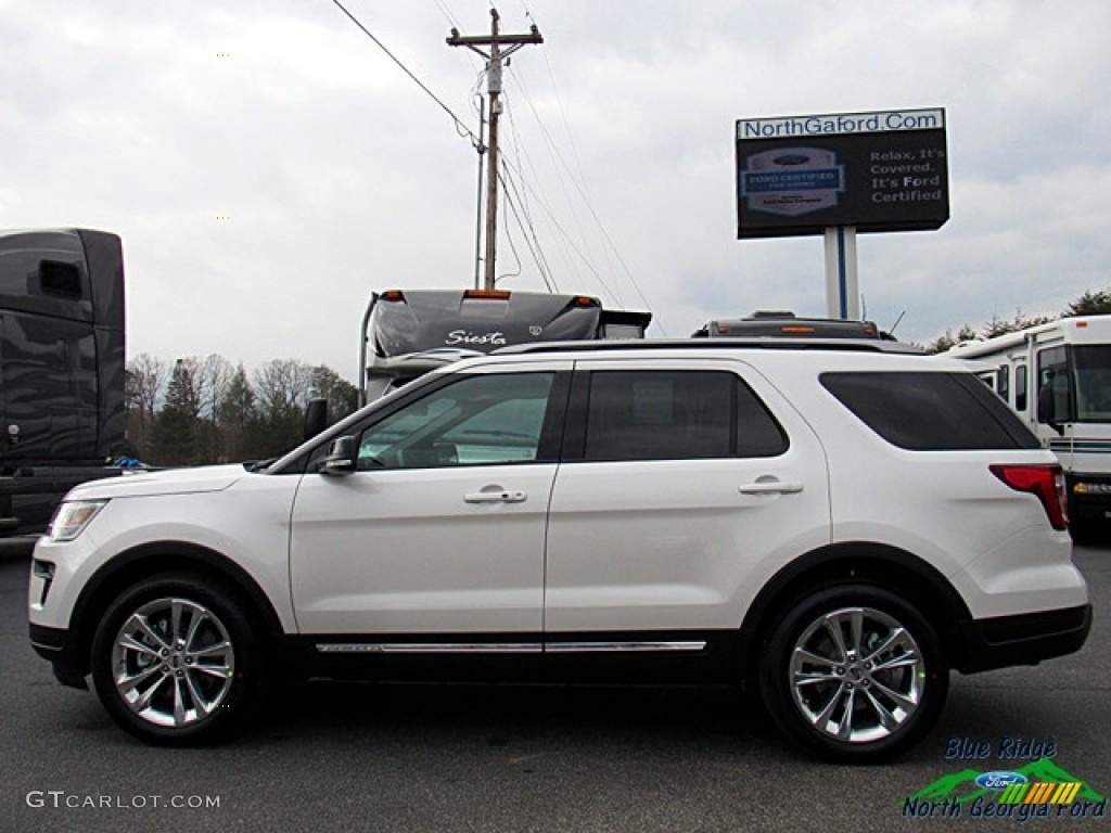 2018 Explorer XLT - White Platinum / Medium Stone photo #2