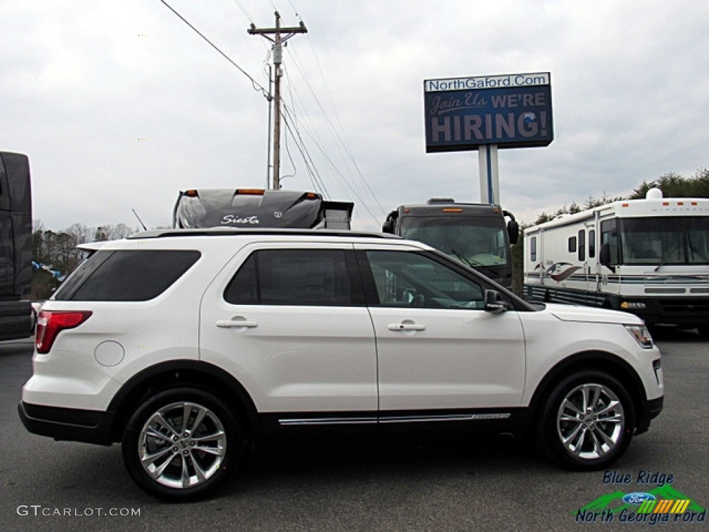 2018 Explorer XLT - White Platinum / Medium Stone photo #6