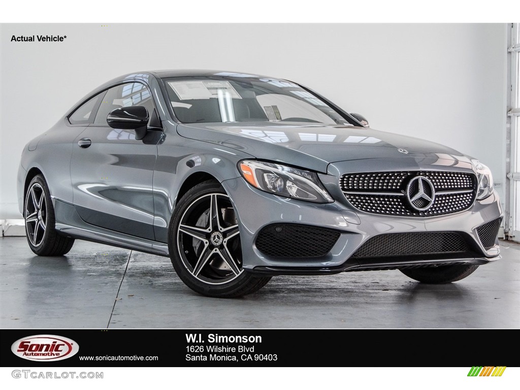 2018 C 300 Coupe - Selenite Grey Metallic / Black photo #1