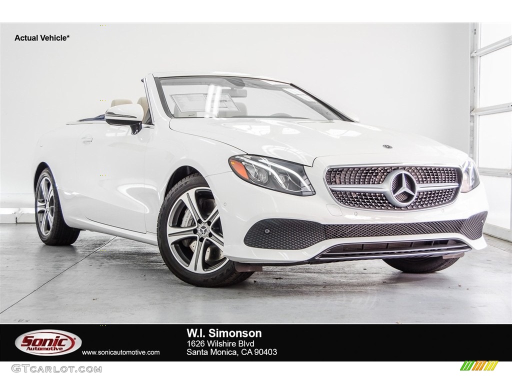 2018 E 400 Convertible - Polar White / Macchiato Beige/Yacht Blue photo #1