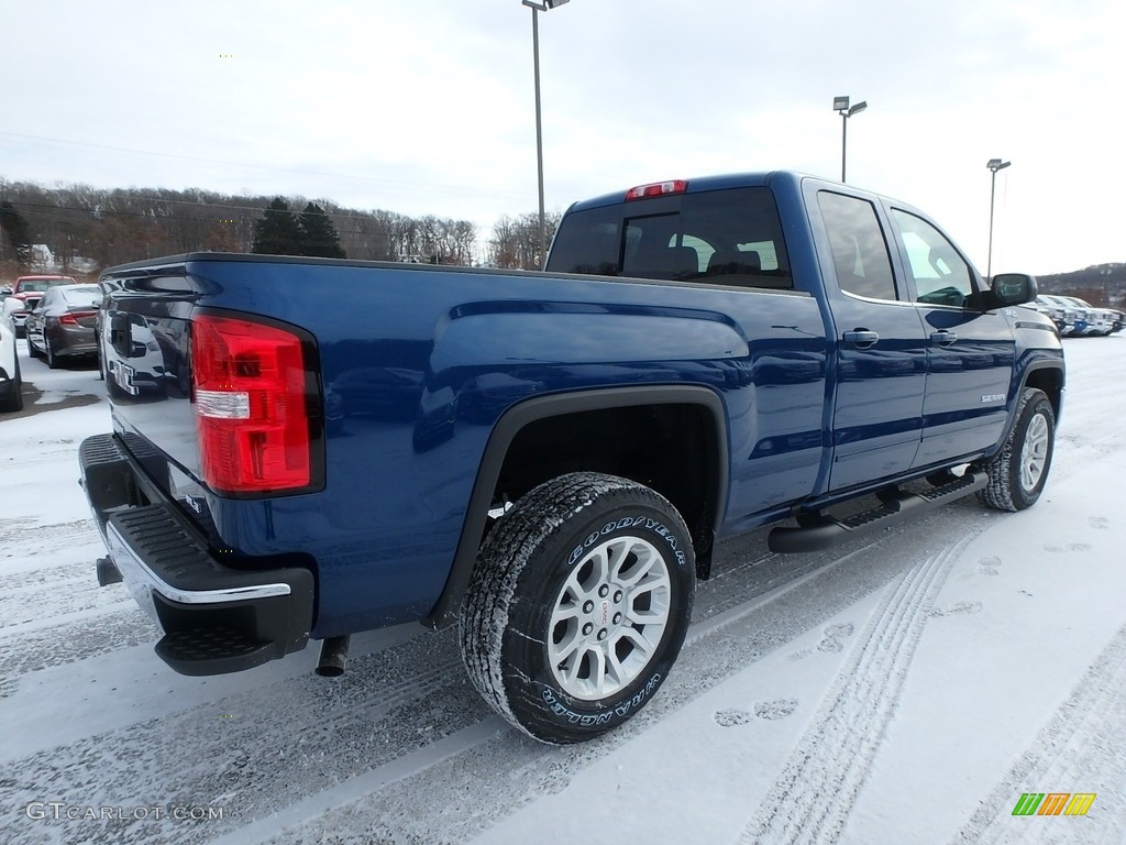 2018 Sierra 1500 SLE Double Cab 4WD - Stone Blue Metallic / Jet Black photo #5