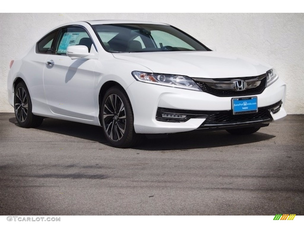 2017 Accord EX-L V6 Coupe - White Orchid Pearl / Black/Ivory photo #1