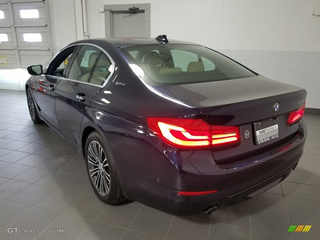2018 5 Series 530e iPerfomance xDrive Sedan - Imperial Blue Metallic / Canberra Beige/Black photo #4