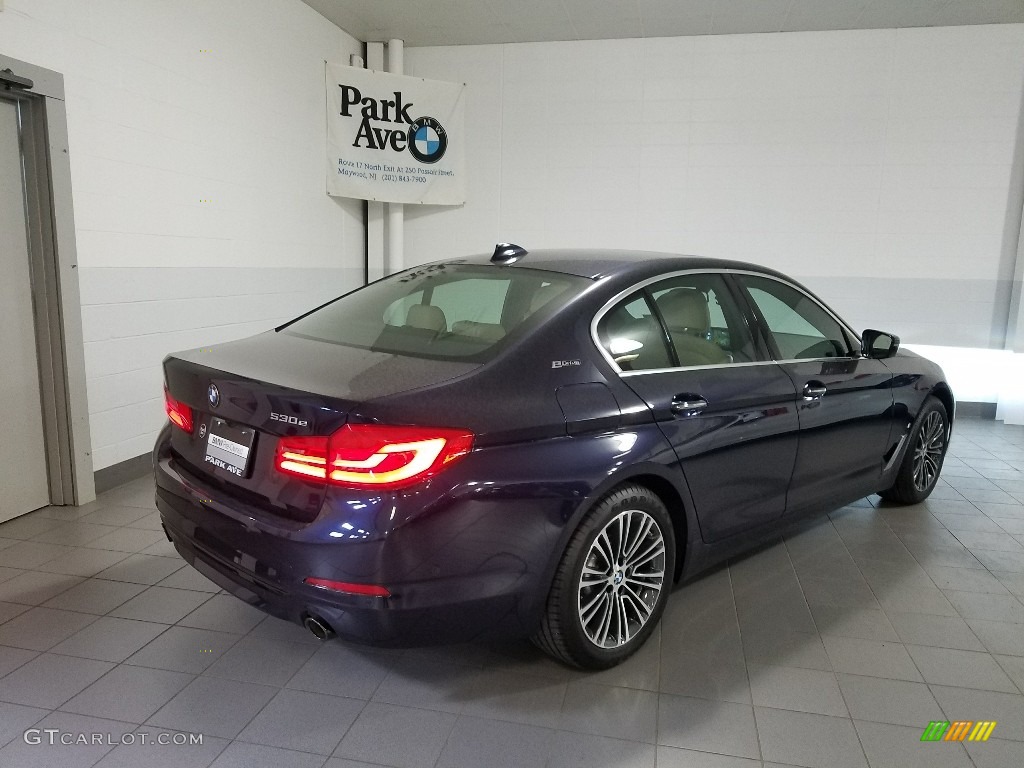 2018 5 Series 530e iPerfomance xDrive Sedan - Imperial Blue Metallic / Canberra Beige/Black photo #7