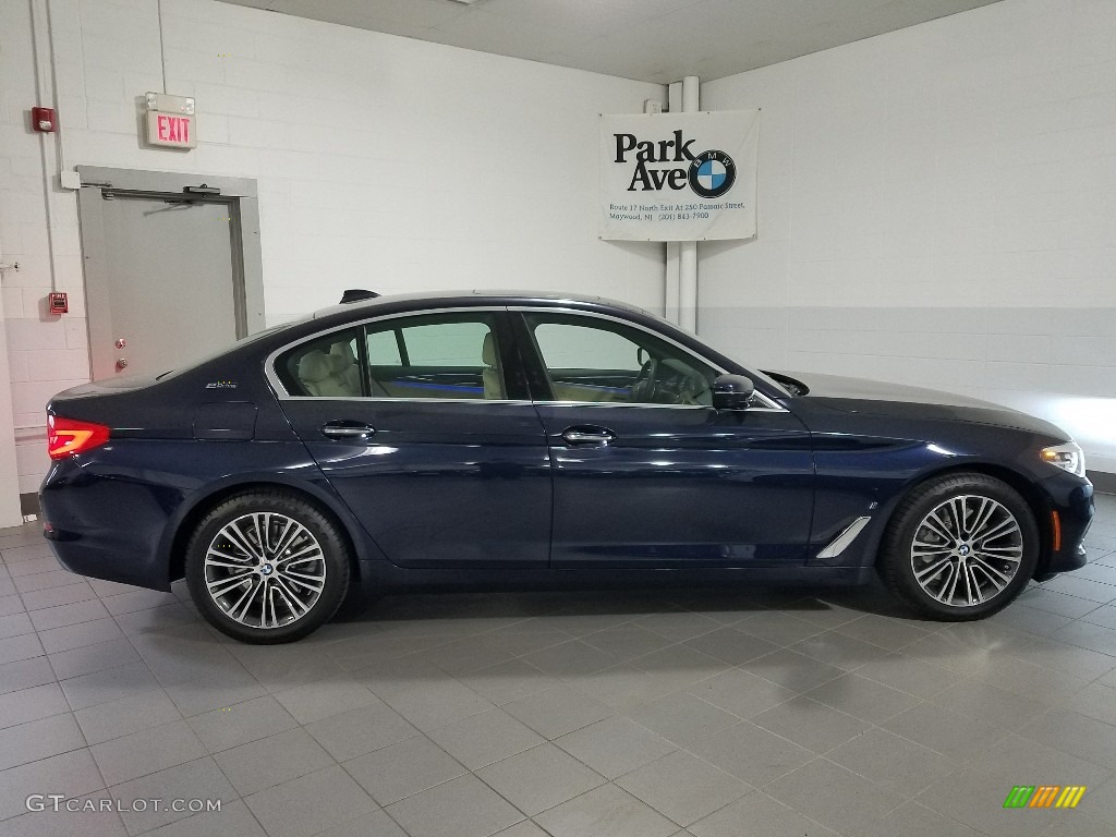 2018 5 Series 530e iPerfomance xDrive Sedan - Imperial Blue Metallic / Canberra Beige/Black photo #8
