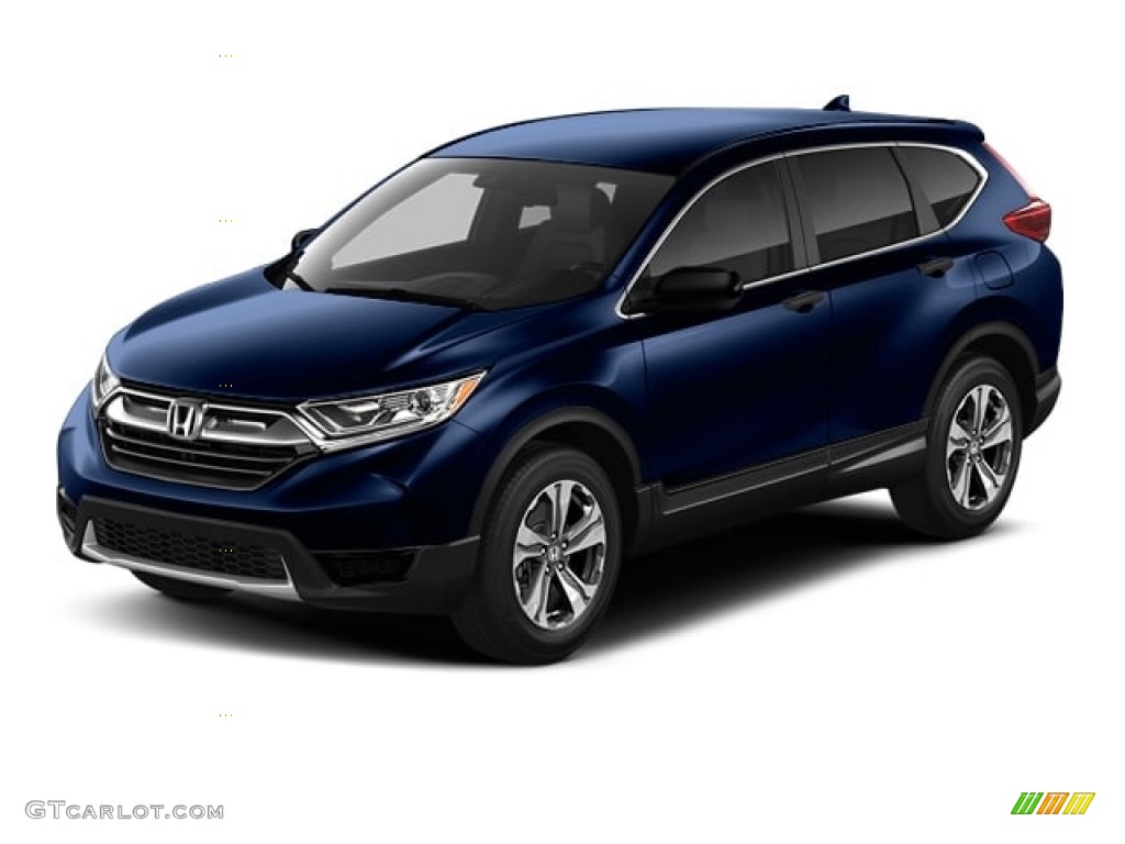 2018 CR-V LX - Obsidian Blue Pearl / Gray photo #16