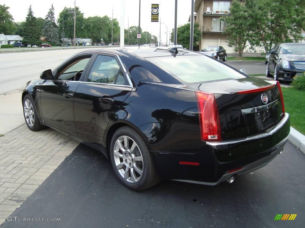 2009 CTS 4 AWD Sedan - Black Raven / Cashmere/Cocoa photo #6