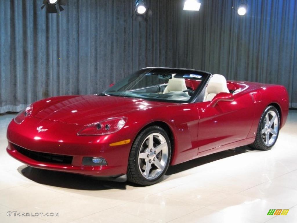 2006 Corvette Convertible - Monterey Red Metallic / Cashmere Beige photo #1