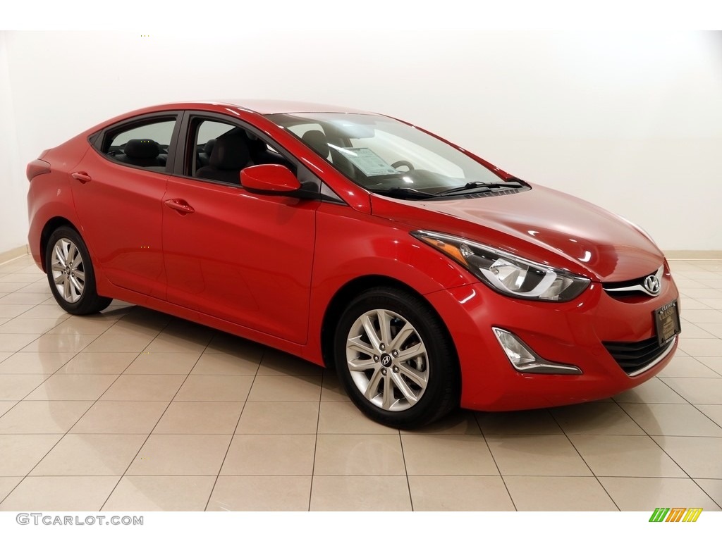 2015 Elantra SE Sedan - Geranium Red / Gray photo #1