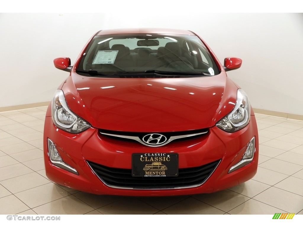 2015 Elantra SE Sedan - Geranium Red / Gray photo #2