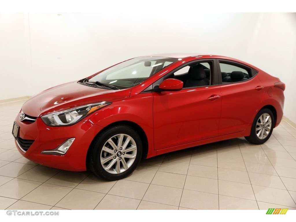 2015 Elantra SE Sedan - Geranium Red / Gray photo #3