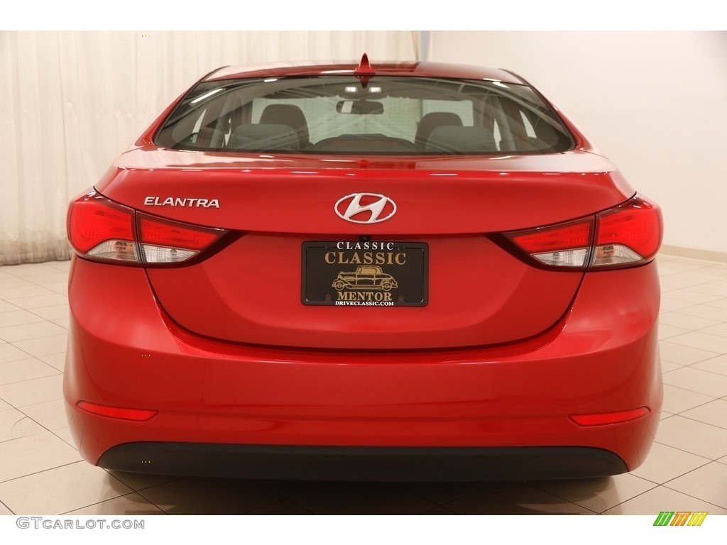 2015 Elantra SE Sedan - Geranium Red / Gray photo #16