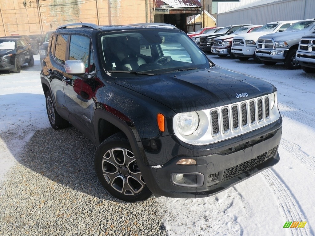 2017 Renegade Limited 4x4 - Black / Black photo #4