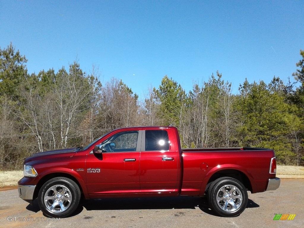 2018 1500 Laramie Quad Cab 4x4 - Delmonico Red Pearl / Black photo #1